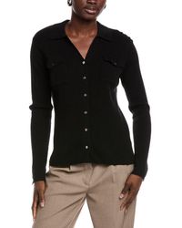 Minnie Rose - Cashmere Button-Up Sweater - Lyst
