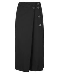 IRO - Knee-Length Skirt With Asymmetrical Wrap Design - Lyst