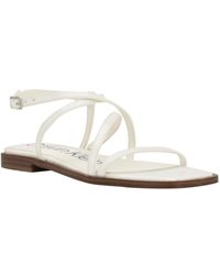 Calvin Klein - Millia Faux Leather Ankle Strap Strappy Sandals - Lyst