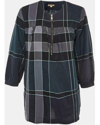Burberry - Checked Cotton Tunic L - Lyst