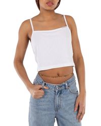 T By Alexander Wang - Ribbed-Knit Cotton Cami Top - Lyst