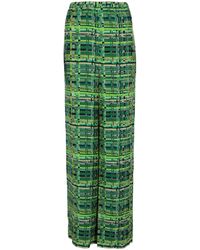 Ferragamo - Geo Silk Wide-Leg Pants - Lyst