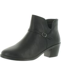 Easy Street - Ellery Faux Leather Zip Up Ankle Boots - Lyst