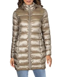 Via Spiga - Metallic Midi Puffer Coat - Lyst