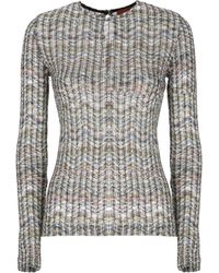 Missoni - Sequined Lurex Round Neck Viscose Sweater - Lyst