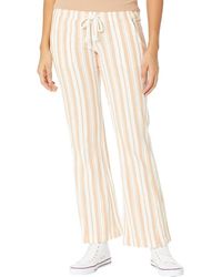 Roxy - Oceanside Flared Yarn-Dyed Pants - Lyst
