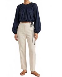 Merlette - Lotus Smocked Cropped Top - Lyst