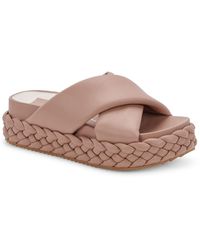 Dolce Vita - Blume Faux Leather Slip On Slide Sandals - Lyst