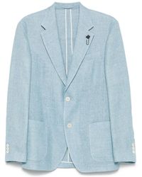 Lardini - Light Linen Jacket With Button Fastening - Lyst
