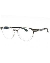 Ic! Berlin - Ic! Berlin Eyeglasses Oval Full Rim, Gunmetal Frame And Clear Demo Lenses Lens Bossanovam1393023 - Lyst