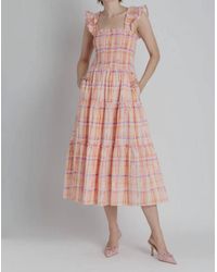 AUREUM - Printed Tiered Midi Dress - Lyst