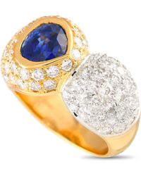 Non-Branded - Lb Exclusive 18k Yellow 2.53ct Diamond And Sapphire Ring Mf01-040224 - Lyst