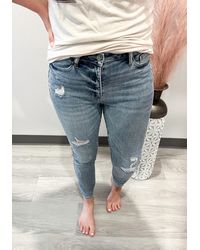 Judy Blue - Hi-rise Minimal Distressed Skinny Jeans - Lyst