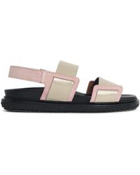 Marni - 'Fussbett' Leather Sandals - Lyst