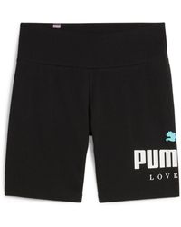PUMA - Ess+ Love Wins Biker Shorts - Lyst