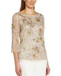 Adrianna Papell - Illusion V Back Blouse - Lyst