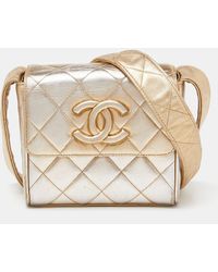 Chanel - Quilted Leather Cc Flap Shoulder Bag - Lyst