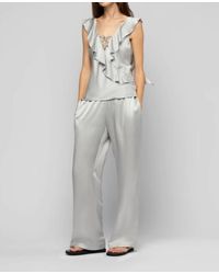 Max & Moi - Barabelle Silk Wide Leg Pants - Lyst