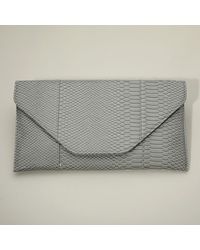 Fashnzfab - Snake Skin Patterned Envelope Clutch Shoulder Bag - Lyst