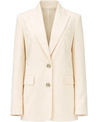Pinko - Neutral Faith Tailored Cotton Blazer - Lyst