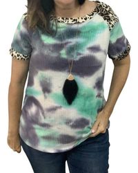 White Birch - Tie Dye Short Sleeve Top - Lyst