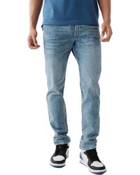 True Religion - Rocco Relaxed Whisker Wash Skinny Jeans - Lyst