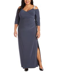 R & M Richards - Plus Embellished Maxi Evening Dress - Lyst