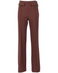 Elisabetta Franchi - Tailored High-Waist Pants With Decorative Buttons - Lyst