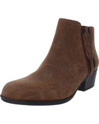 Clarks - Adreena Leather Heels Ankle Boots - Lyst