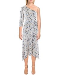 Lauren by Ralph Lauren - Floral Print One-shoulder Maxi Dress - Lyst