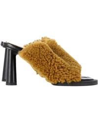 Jacquemus - Les Mules Carrés Ronds Shearling Sandals - Lyst