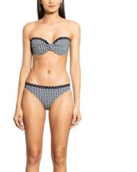 Shoshanna - Gingham Jacquard Classic Bikini Bottom - Lyst