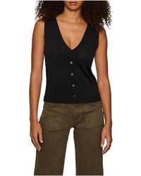 Sanctuary - Knit Button Front Tank Top - Lyst