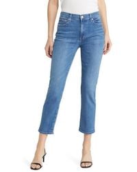Edwin - Bree Mid Rise Straight Crop Jean - Lyst