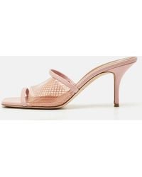 Malone Souliers - Light Leather And Pvc Laney Slide Sandals - Lyst