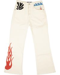 LOST DAZE - Cotton Wave Flame Spandex Waist Jeans - Lyst