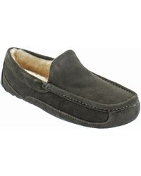 UGG - Ascot Suede Shearling Moccasin Slippers - Lyst