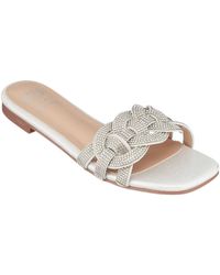 Gc Shoes - Dana Faux Leather Slip On Slide Sandals - Lyst