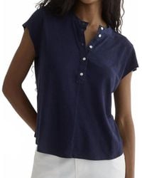 Bella Dahl - Short Sleeve Placket Pullover Tee - Lyst