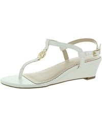 Charter Club - Palerrmo Thong Ankle Strap Wedge Sandals - Lyst