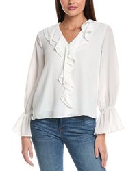 Vince Camuto - Ruffle Front Top - Lyst