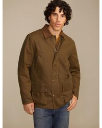 Lucky Brand - Corduroy Collar Waxed Barn Jacket - Lyst