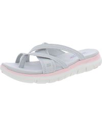 Skechers - Flex Appeal 2.0- Start Up Slip On Open Toe Thong Sandals - Lyst