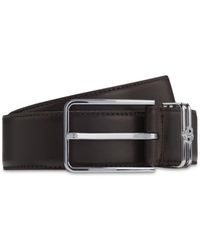BOSS - Italian-Leather Belt With Double B Monogram - Lyst
