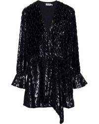 Jonathan Simkhai - Long Sleeve Metallic Jacquard Mini Dress - Lyst