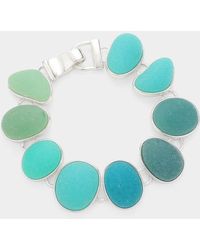 Fashnzfab - Shade Colored Sea Glass Dome Magnetic Bracelet - Lyst