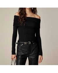 J.Crew - Refined Rib Off-The-Shoulder Top - Lyst