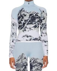 Perfect Moment - Landscape 1/4 Zip Baselayer Top - Lyst
