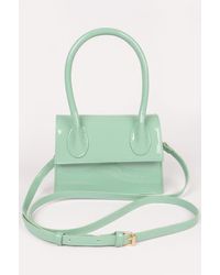 Fashnzfab - Enamel Top Handle Crossbody Bag - Lyst