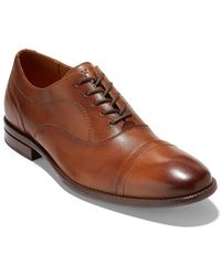 Cole Haan - Sawyer Faux Leather Round Toe Oxfords - Lyst